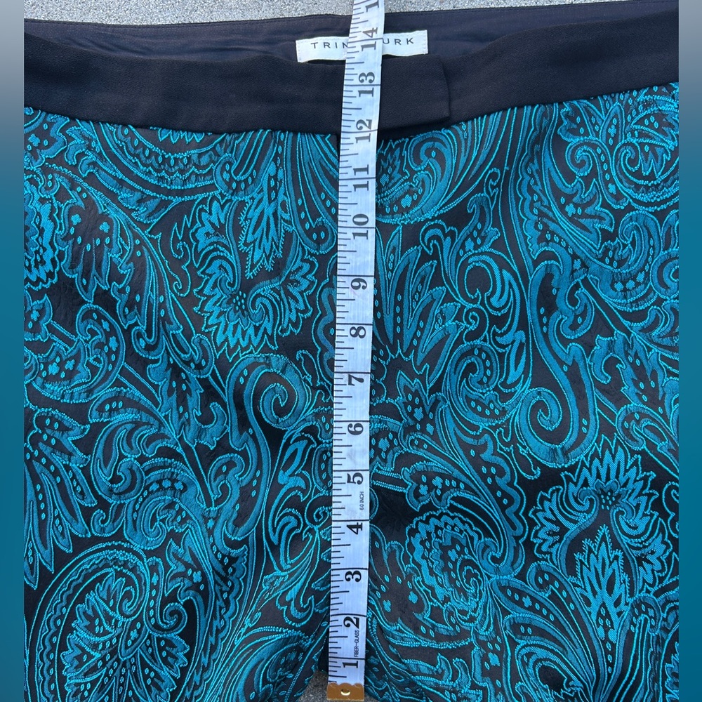 Trina Turk Color Blue Pants Women Size 12 Made in the USA - Picture 4 of 8